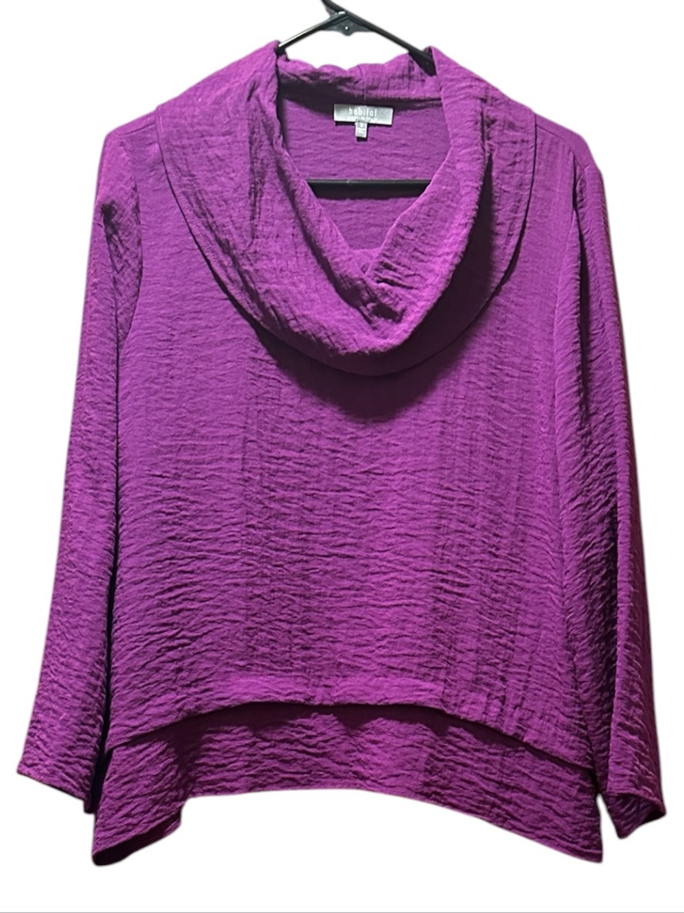 Habitat Purple Textured Cowl-Neck Top